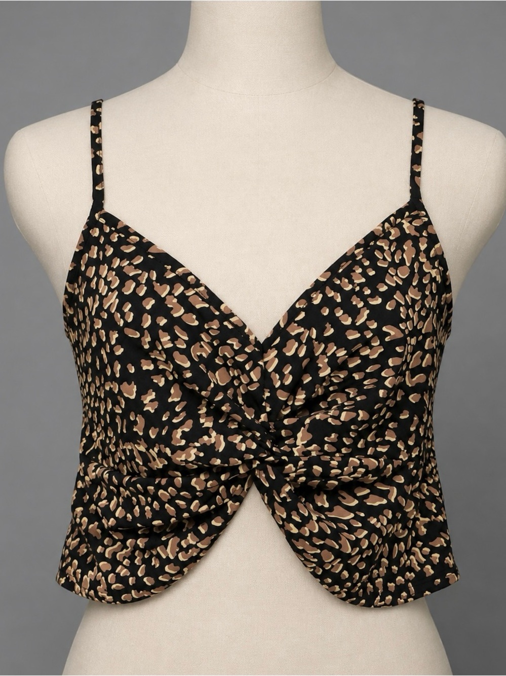 Vintage Dressy Twist Knot Cropped Tank Top Shirt